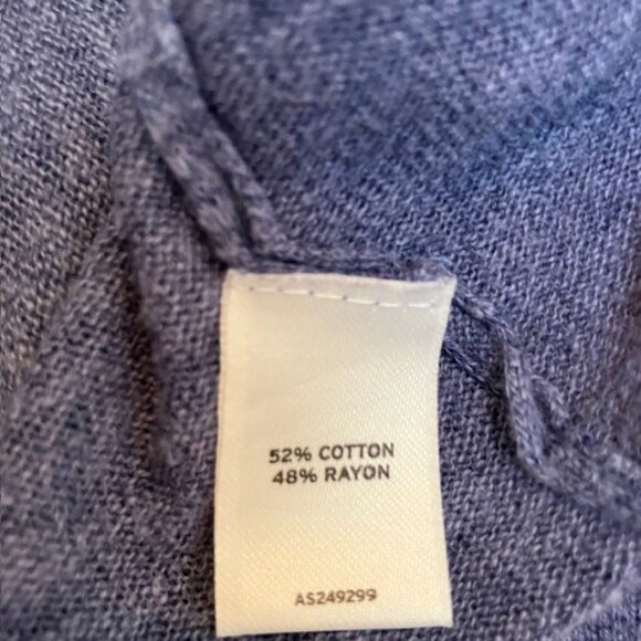 Amber Sun lightweight heathered blue v neck cardigan size M - Picture 5 of 8